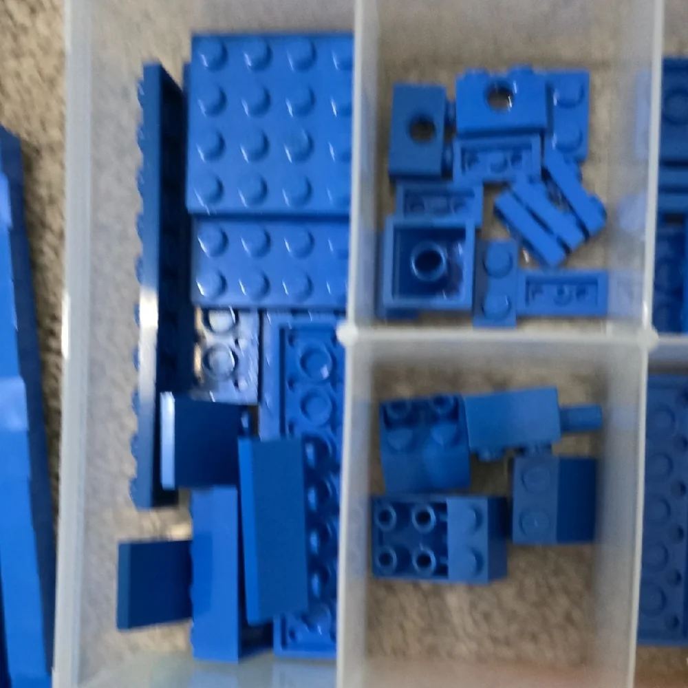 LEGO Bundle of Blue and Orange Building Blocks Set with Container